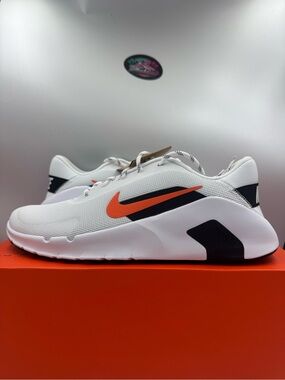 Nike Flex Train White Black Safety Orange BRAND NEW Size 12